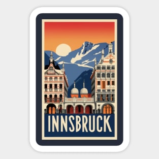 A Vintage Travel Art of Innsbruck - Austria Sticker